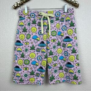 7 Day Weekend • Sci-Fi Trippy Face Jersey Shorts